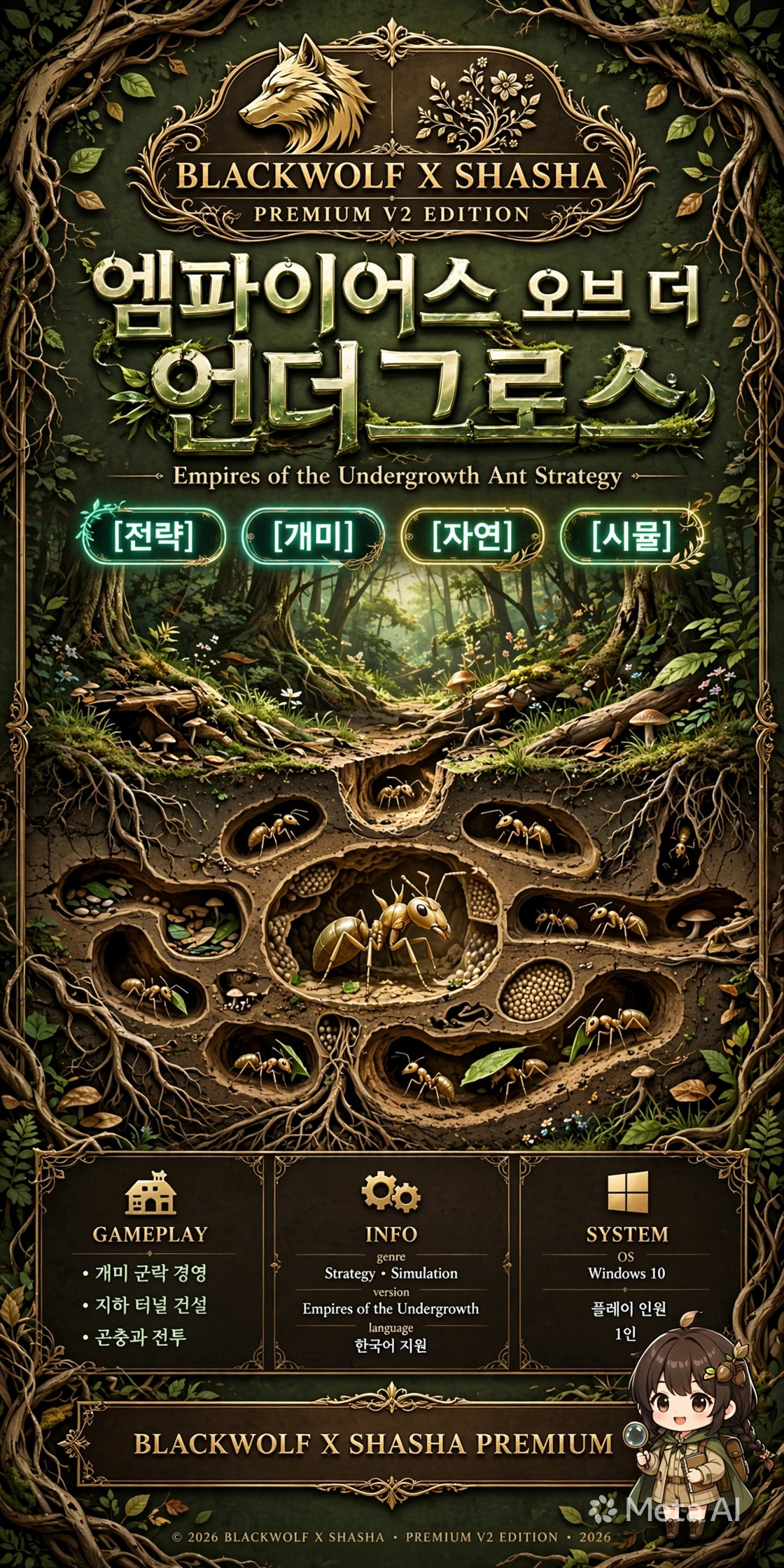[한글] 엠파이어 오브 더 언더그로스 v1.200003 전략.개미군단경영.전투